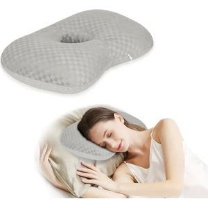 Dutchers.® Oorsteunkussen met Afneembare Hoes - Verlicht Oorpijn, Ontstekingen & Drukplekken – Machinewasbaar & Draagbaar, 44x32x5cm - Piercingkussen - Donutkussen