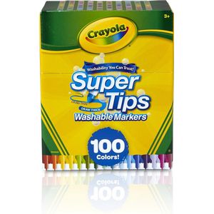 Crayola - Supertips - Viltstiften - 100 Wasbare Viltstiften - Voor Kinderen