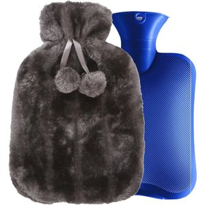 Fleece Warmwaterkruik 2L voor Warm en Koud Kompres – Ideaal voor Rug, Nek en Menstruatiepijn