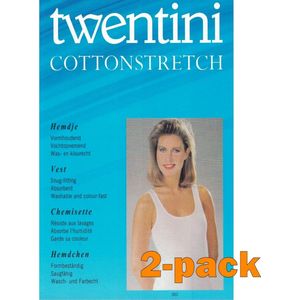 Twentini dames hemden Ankie - 2-pack - maat M - wit