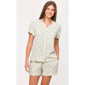 Woody Dames Pyjama Palmbomen Print S