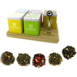 Dutch Tea Maestro - Luxe theeplank met losse thee - Thee cadeau