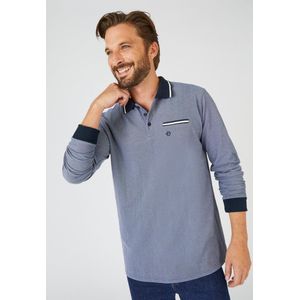 Damart - Polo in piquétricot, katoenmix - Heren - Blauw - (102-109) L