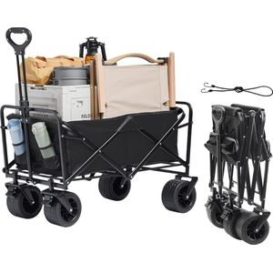 Strandwagen - Opvouwbare Strandwagen - 220 LBS - Boodschappen - Wandelen