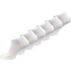 Bamboe - Sneakersokken - Wit - Set van 6 paar - Antibacterieel - Naadloos