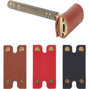 Allecto plus - Beschermhoes voor scheerkoppen van PU-leer, scheerapparaat etui, 3 kleuren - reisafdekkingen.