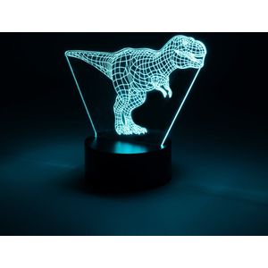 LEDyourLight 3D LED Lamp Dino - 7 Kleuren Nachtlampje