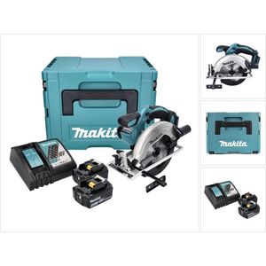 Makita DSS 611 RMJ accucirkelzaag 18 V 165 mm + 2x accu 4.0 Ah + lader + Makpac