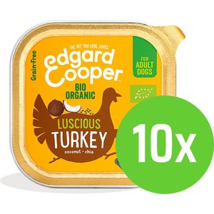 Edgard & Cooper Adult Bio Organic Turkey 100 gram - 10 kuipjes NL-BIO-01