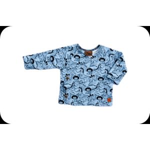 Overslag shirt dino Blauw