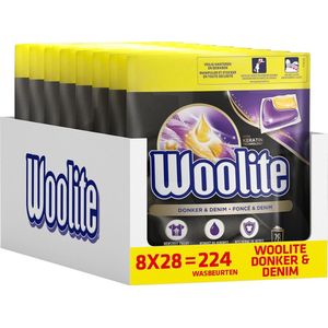 Woolite Zwart, Donker & Denim Wasmiddel met Keratine - 224 Capsules