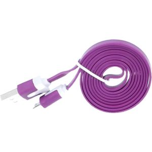Micro USB Kabel Datacable 1 meter Universeel Paars Purple