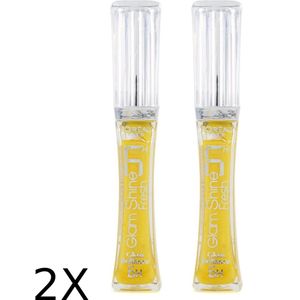 Loreal Paris Glam Shine 6H Lip Gloss – 602 Fresh Lemon Tonic - Voordeelverpakking 2 stuks
