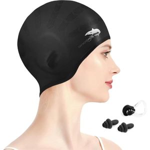 Oren Badmutsen Volwassen Unisex Zwemmuts - Lang Haar - Siliconen - Hypoallergene - Waterdichte Badmuts - Kinderen Heren Dames