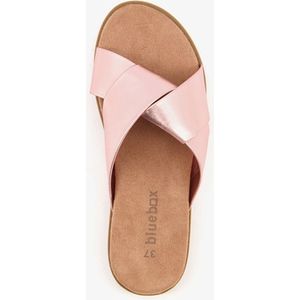 Blue Box dames slippers met metallic roze bandjes - Maat 36