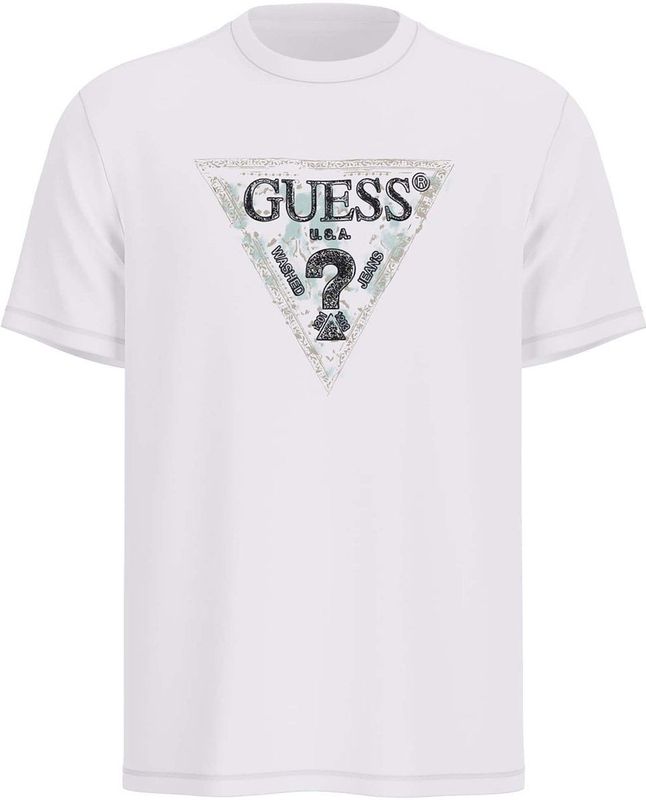 Guess - Guetriangle - T-shirt - Katoen - Korte Mouwen