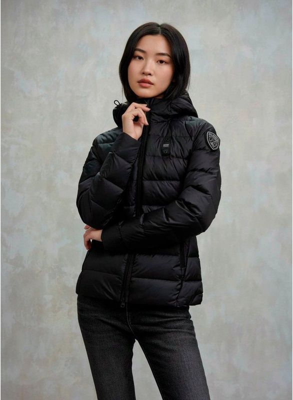 Blauer, Dames, Jassen, Zwart, Maat: L Leer,