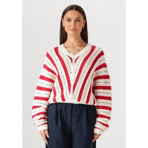 Catwalk Junkie Ajour Knit Truien & vesten Dames - Sweater - Hoodie - Vest- Rood - Maat 34