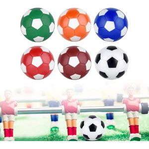 6 ABS kickerballen van 32 mm voor tafelvoetbal - 6 kleurencombinaties