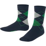 FALKE - Classic Argyle - Sokken - Blauw - Versterkt Duurzaam Huidvriendelijk Katoen