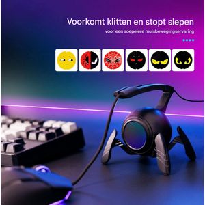 Muis Bungee Spider Gaming Muis Kabelhouder met Sticker Stijl Accessoire