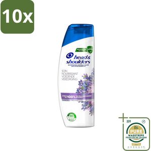 10 x Head & Shoulders - Shampoo - Voedende Verzorging - Glanzend & Gezond Haar - 285 ml - Grootverpakking - Voedende Shampoo - Gezond Haar - Anti-roos Shampoo - Glanzend Haar - Haarverzorging