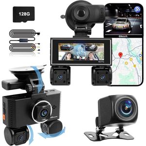 Dashcam voor auto voor en achter – Dual dashcam – Voor- en achtercamera – Autocamera – Full HD dashcam – Dashcam met nachtzicht – Dashcam met bewegingssensor – Groothoeklens – Parkeermodus – Loop recording – Dashcam met SD-kaart