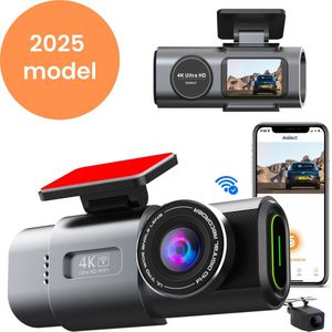 Avalect RoadSmart Dashcam voor Auto - 2025 - Met GPS & APP - Auto Camera Voor en Achter - 4k Camera - Nachtvisie - ingebouwde G-sensor - Inclusief batterij - Incl 32GB SD-kaart