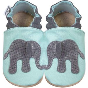 Hobea - Babyslofjes - Helderblauw - Olifant - Maat 22/23