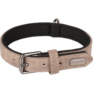 Flamingo Delu Met Neopreen - Halsband Honden - Halsband Delu Taupe Xs 20-25cm 10mm - 1st