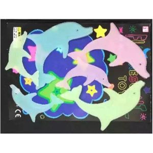 Akyol - Glow in the dark stickers - Glow in the dark dolfijn stickers- lichtgevende stickers - Glow in the dark – dieren stickers - dolfijn