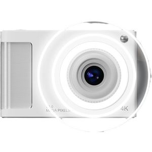 Digitale camera voor kinderen - 1080P vintage kindercamera, 2,4 IPS-scherm kindercamera met 16 LED-vullichten, verjaardagscadeau voor senioren, tieners, studenten, beginners - Wit