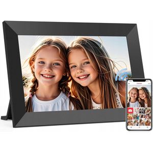 10.1 inch Frameo Cloud Fotolijst - Wifi Digitaal Fotolijstje - 1280*800 IPS Touchscreen - 32GB Geheugen - USB Voeding - 5W - Zwart