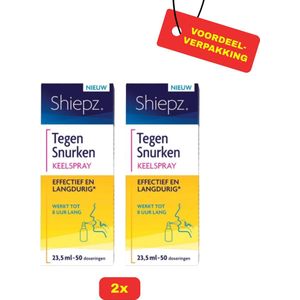 2 x Shiepz Anti Snurk Keelspray 23,5 ml - Voordeelverpakking!