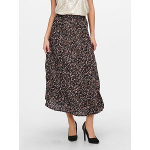 ONLY - ONLALMA LIFE POLY PLISSE SKIRT AOP WVN 6 - Rokken - Zwart