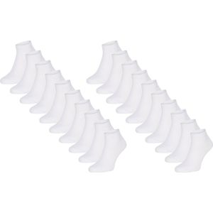 Mario Russo - Heren Sokken 10-Pack Sneaker Sokken - Wit - Maat 43-46