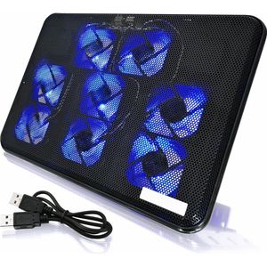 Laptopkoeler - Cooling Stand - 8 Fans - Zwart - Duurzaam