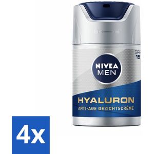 4 x NIVEA MEN - Anti-Age - Gezichtscrème met SPF 15 - 50 ml -