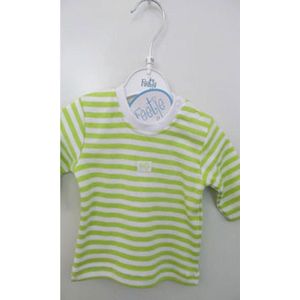 Feetje shirt streep limegroen met wit maat 62