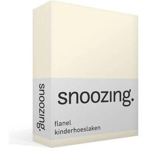 Snoozing - Flanel - Kinderhoeslaken - Junior - 70x140/150 cm - Ivoor