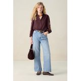 Sissy-Boy - Cropped Bootcut Jeans - Blauw - High Waist - 5-Pocket Model