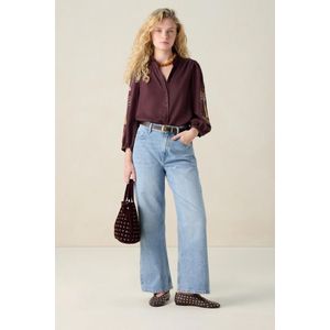 Sissy-Boy - Cropped Bootcut Jeans - Blauw - High Waist - 5-Pocket Model