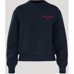 Björn Borg Essential 1 Trui Lange Mouw Dames Sweater - Maat L - Donkerblauw - Vrouwen Trui