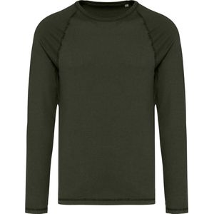 Native Spirit Ecologisch heren-T-shirt met lange raglanmouwen NS338 - Washed Organic Khaki - M