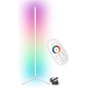 Ambient hoeklamp - RGB digitaal - Dimbaar - 140cm - Wit