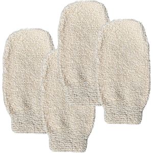 Peeling Handschoenen - Natuurlijke Massagehandschoen Ramie - 4 Stuks - Milieuvriendelijk - Wasbare Douchehandschoenen