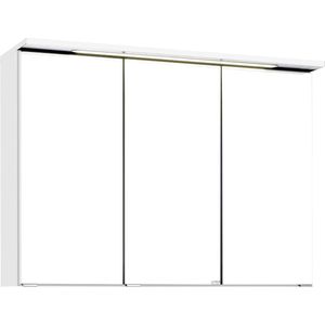 Spiegelkast Bobbi 90cm model 1 3 deuren & ledverlichting - wit
