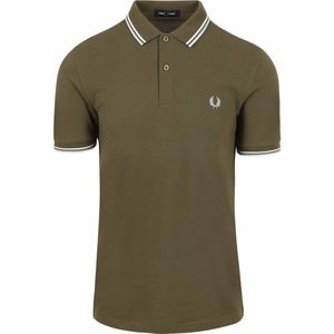 Fred Perry - Polo M3600 Donkergroen V25 - Slim-fit - Heren Poloshirt Maat M