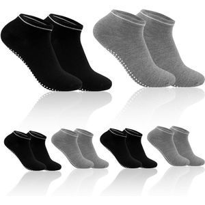 TheLau - 6 paar antislip gripsokken voor pilates en yoga - Dames en heren