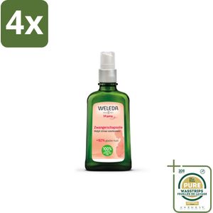 WELEDA - Zwangerschapsolie - Mama & Baby - 100 ml - Voordeelverpakking - 4 stuks - Zwangerschapsmassage - Huidverzorging zwangerschap